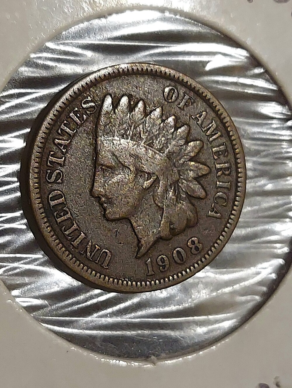 US Indian Head 1908 AV+